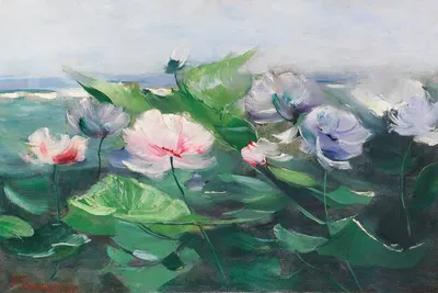Wasserrosen by Karl Hagemeister, 1881 — digital art print download