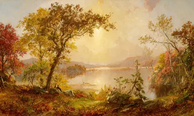 Озеро Гринвуд, осень на Гудзоне by Джаспер Фрэнсис Кропси, 1875 — digital art print download