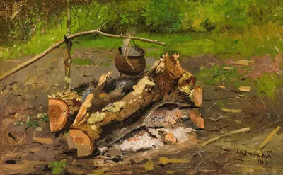Лагерь в Вермонте by Джон Джордж Браун, 1879 — digital art print download