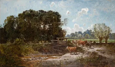 Скоты на пастбище by Йозеф Сзерментовский, 1876 — digital art print download