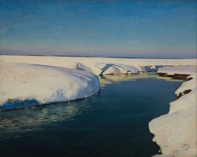 Снег by Юлиан Фалат, 1907 — digital art print download