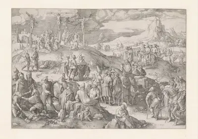 Golgotha by Лукас Ван Лейден, 1517 — digital art print download