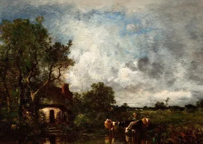 Cattle Watering by Léon-Victor Dupré — digital art print download