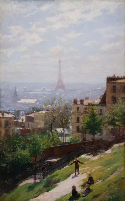 Фрагмент панорамы Парижа by Людвик де Лаво, 1893 — digital art print download