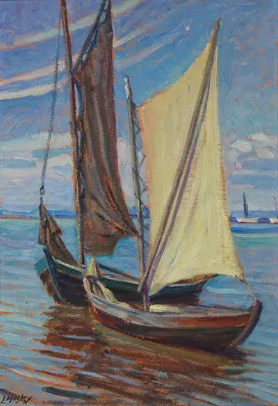 Парусная лодка by Людвик Миски, 1930 — digital art print download