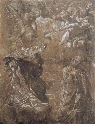 Annunciation by Лудовико Караччи, 1616 — digital art print download