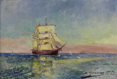 Корабль в море by Луис Гранер и Арруфи, 1927 — digital art print download