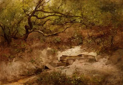 Яблоня у ручья by Максимилиан Гиеримский, 1868 — digital art print download
