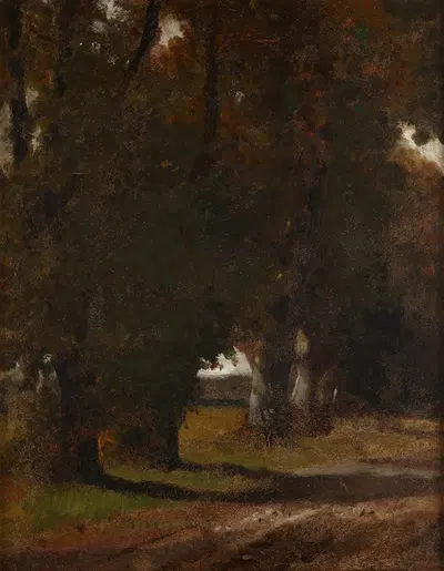 Дорога среди деревьев by Максимилиан Гиеримский, 1870 — digital art print download