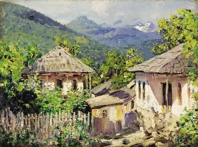 Деревенская сцена by Николай Никанорович Дубовской, 1911 — digital art print download