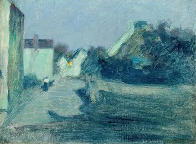 Деревенская дорожка при лунном свете by Самуэль Хирзенберг, 1900 — digital art print download