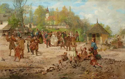 Свадьба в Салваторе by Северин Бещад, 1886 — digital art print download