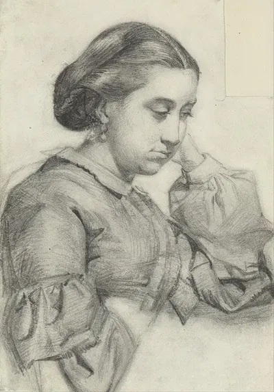 Bust of a young lady by Мариано Фортунь Марсаль, 1857-1858 — digital art print download
