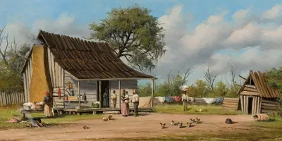 Сцена в хижине by Уильям Айкен Уокер — digital art print download