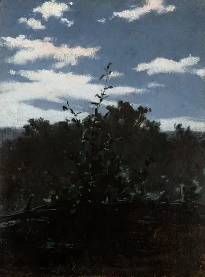 Пейзаж с кустарниковым забором by Витольд Пшужковский, 1880 — digital art print download