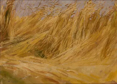 Поле кукурузы (этюд) by Влодзимеж Тетмайер, 1901 — digital art print download