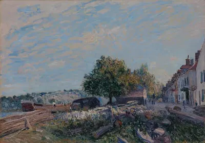 Saint Mammès-Morning by Alfred Sisley, 1884 — digital art print download