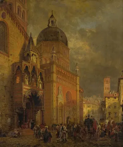 Деревенская площадь by Эдвард Ламсон Генри, 1870 — digital art print download
