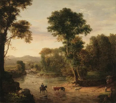 Crossing the Ford by George Inness, 1848 — digital art print download