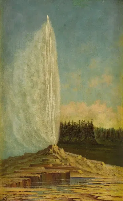Гейзер в Йеллоустоун by Графтон Тайлер Браун, 1890 — digital art print download