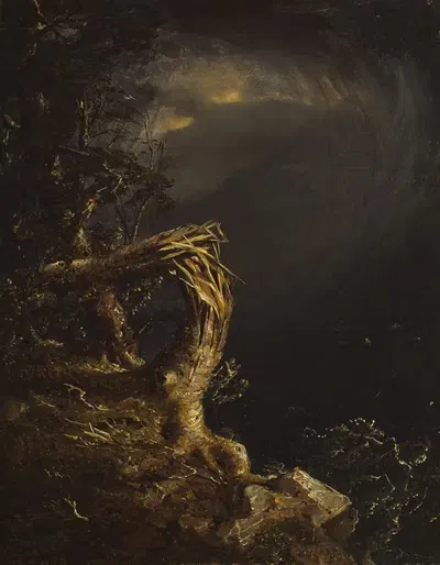 Взорванное дерево by Джаспер Фрэнсис Кропси, 1850 — digital art print download