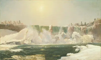 Ниагарский водопад зимой by Джаспер Фрэнсис Кропси, 1868 — digital art print download