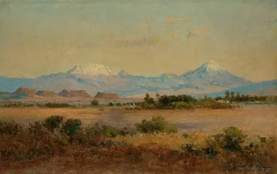Los volcanes, Valle de México by José María Velasco, 1905 — digital art print download