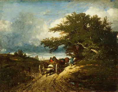 On the Road by Jules Dupré, 1856 — digital art print download