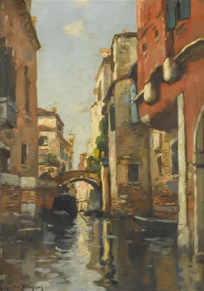 Au canal a Venice by Maurice Bompard — digital art print download