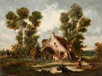 Landscape by Napoleon Michał Iłłakowicz, 1850 — digital art print download
