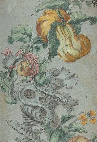 Ornamental Design with Fruit and Flowers by Алексис Пейротт — digital art print download