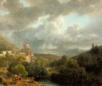 Пейзаж с акведуком by Николас-Антуан Тонэ, 1810 — digital art print download