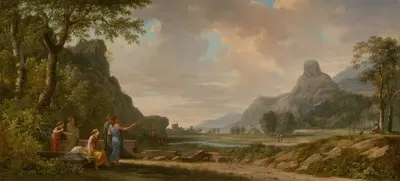 Гора Афон, вырезанная как памятник Александру Великому by Пьер-Анри де Валансьен, 1796 — digital art print download