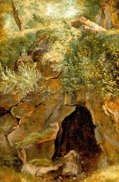 Пещера by Теодор Руссо, 1828-1830 — digital art print download