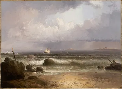 Надвигающаяся буря (пляж Нахант с летним дождём) by Томас Даути, 1835 — digital art print download