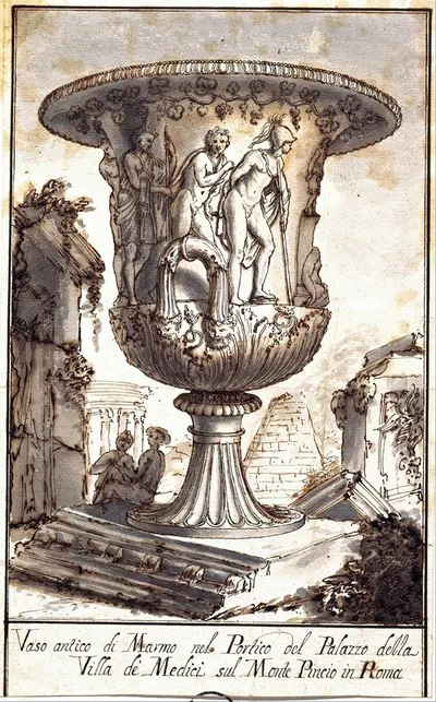 Two Ancient Vases by Пьер Леоне Гецци, 1725 - 1735 — digital art print download