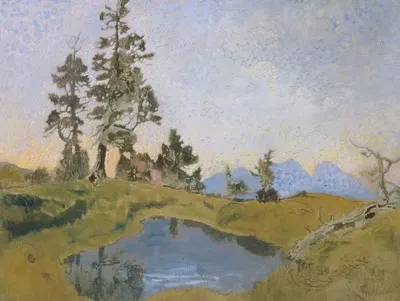 Лыжня с кедрами by Алойс Пенц, 1905 — digital art print download