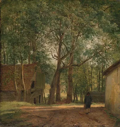 Farmyard by Andreas Schelfhout — digital art print download