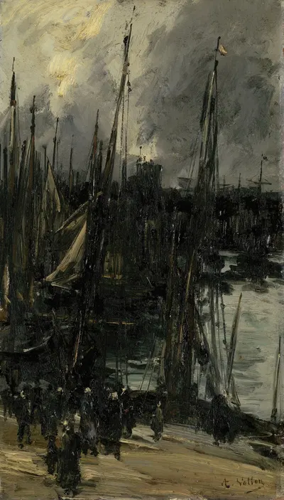 Вид на порт в Дюнкерке by Антуан Вольон, 1880 - 1900 — digital art print download