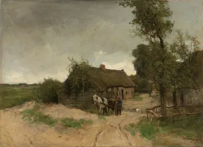 Huisje aan de zandweg by Anton Mauve, 1870 - 1888 — digital art print download