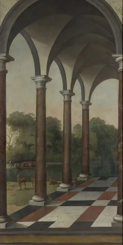 Колоннада, выходящая в парк by Барент Фабрициус, 1660 - 1673 — digital art print download