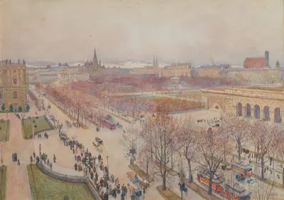 Кольцевая улица в Вене by Карл Мюллер, 1905 — digital art print download