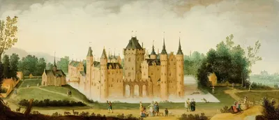 Вид на замок Эгмонд-ан-ден-Хофф by Клаес Якобсз. ван дер Хек, c. 1638 — digital art print download