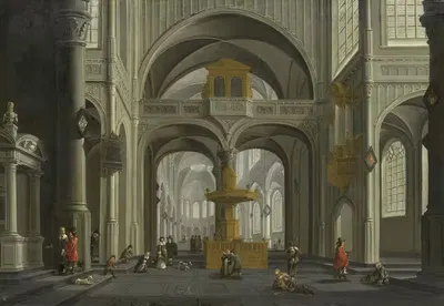 Интерьер церкви by Даниэль де Блик, 1652 — digital art print download