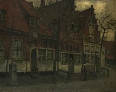 Дома на Бридстрат, Энкхузен by Эдуард Карсен, 1885 - 1900 — digital art print download
