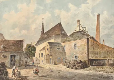Die Kirche zu St. Marx in Wien by Emil Hütter, 1858 — digital art print download