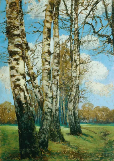 Березы by Фердинанд Энгельмюллер, 1907 — digital art print download