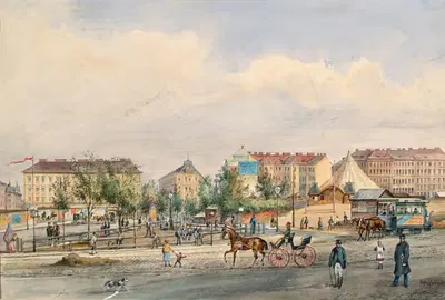 Вähringer линия в Вене by Фердинанд Векброфт, 1895 — digital art print download