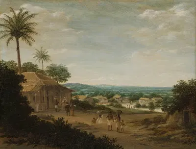 Бразильская деревня by Франс Пост, 1675 - 1680 — digital art print download