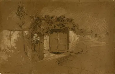 Door and Wall by Рамон Марти i Альсина, 1860-1870 — digital art print download